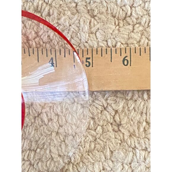 Pier One Cosmopolitan Red Swirl Line Martini Glass 7” Handblown 8 oz Retired - Picture 15 of 16